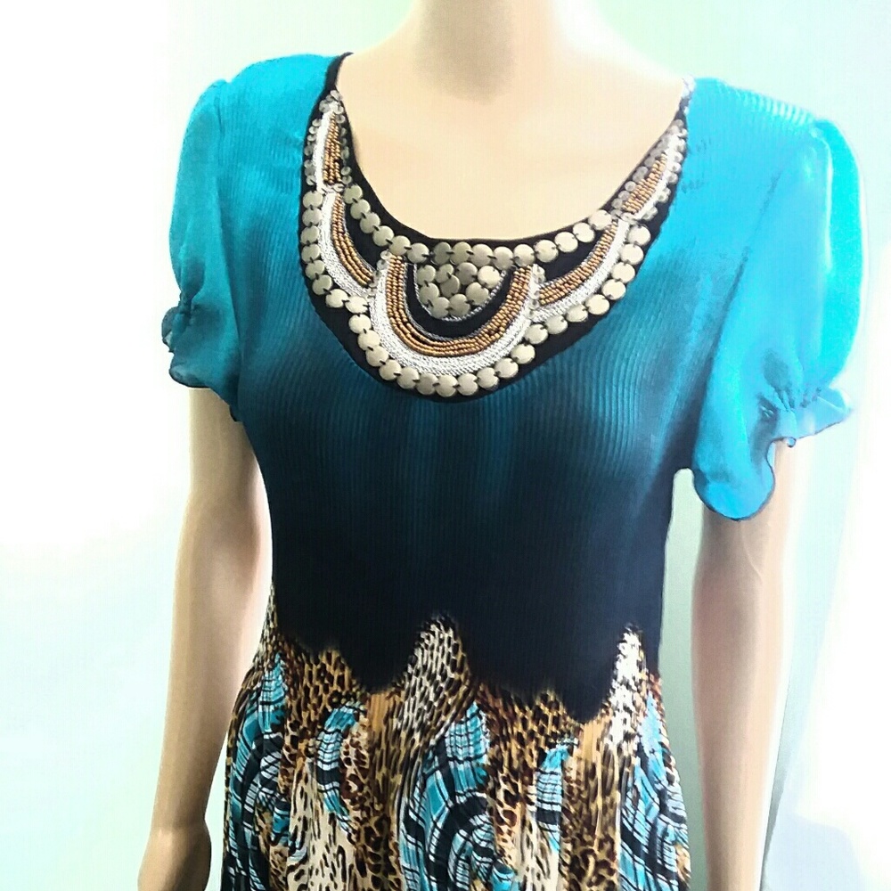 DONATED Aqua Carina Blouse